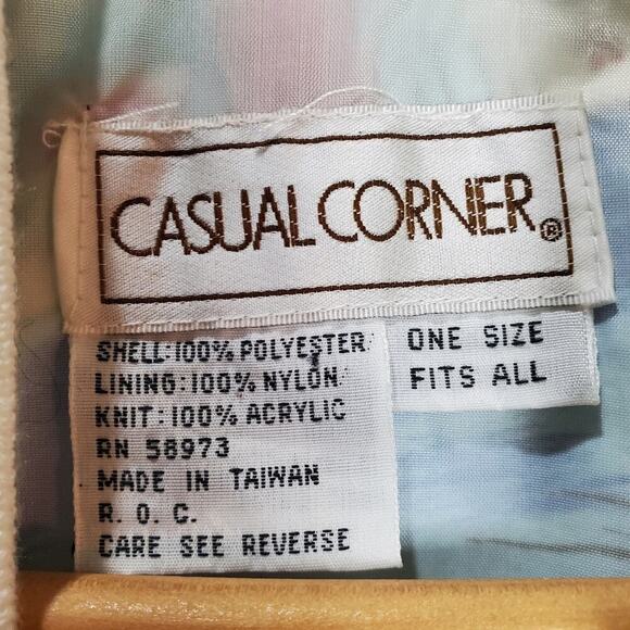 Casual Corner Vintage Bomber Jacket Womens XL Blue 80s Paris Scene Streetwear - Picture 7 of 11